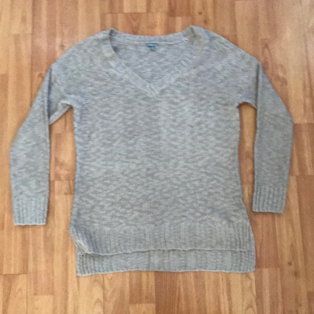 Taupe V-neck Sweater